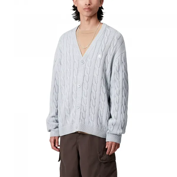 Carhartt WIP Carter Cardigan "Blue Fog" (I035178-0N1GD)