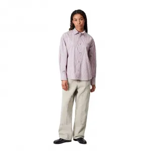 Carhartt WIP Grimsby Stripe Shirt W "Pink Fog" (I035134-32WXX)