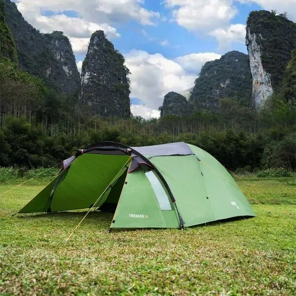 NILS CAMP NC6312 TREKKER III Turistický stan, zelená, veľkosť