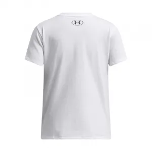 Dievčenské tričko s krátkym rukávom UNDER ARMOUR UA Big Logo UA Fill SS-WHT