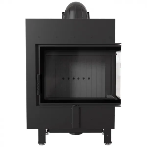 Kratki LUCY 12 SLIM BS pravé presklenie, čierne ohnisko - krbová vložka rohová LUCY/12/SLIM/P/BS/BLACK