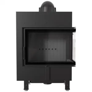 Kratki LUCY 12 SLIM BS pravé presklenie, čierne ohnisko - krbová vložka rohová LUCY/12/SLIM/P/BS/BLACK
