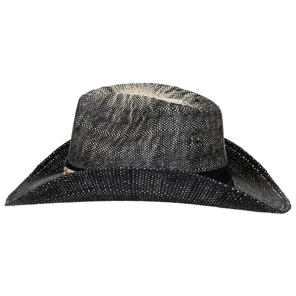 Klobúk slamený Texas MFH 10751 - čierno/hnedý