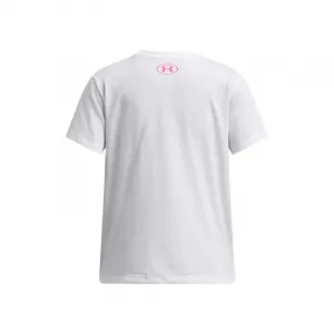 Dievčenské tričko s krátkym rukávom UNDER ARMOUR UA BIG LOGO SS-WHT