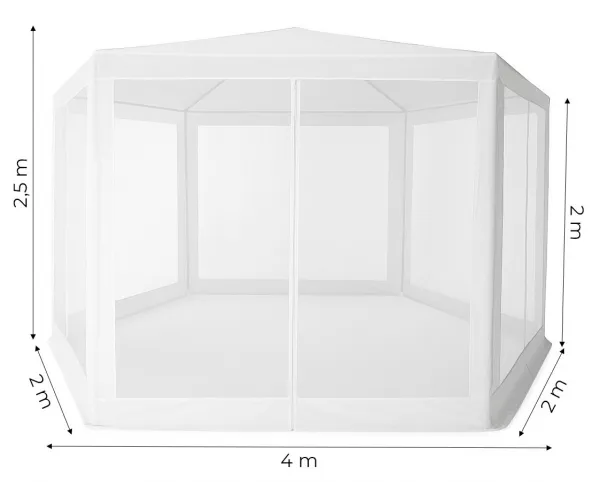 MultiGarden Zahradní párty stan Norah 2x2 m bílý