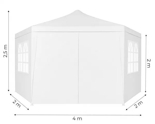 MultiGarden Záhradný párty stan Vivao 2x2 m biely