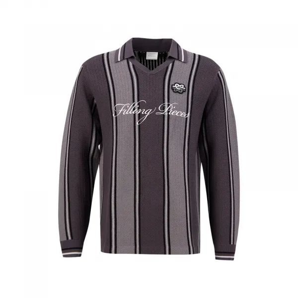 Filling Pieces Knit Football Jersey "Black/Grey" (422574500148-132)