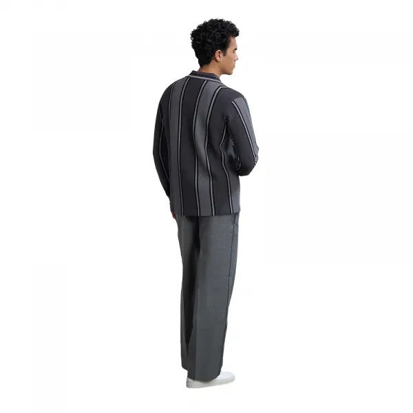 Filling Pieces Knit Football Jersey "Black/Grey" (422574500148-132)