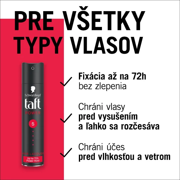 Schwarzkopf Taft Power Caffeine lak na vlasy