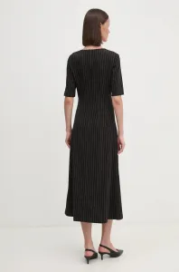 Šaty Dkny S/S Midi Dress Black Stripe