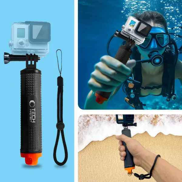 Tech-Protect GA100 vodeodolný držiak pre športové kamery GoPro / DJI, čierny