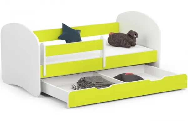 Ak furniture Detská posteľ SMILE 140x70 cm limetková