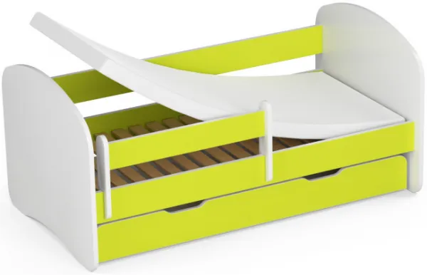 Ak furniture Detská posteľ SMILE 140x70 cm limetková