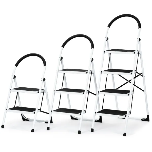 4Home Skladacie oceľové schodíky Steps, 3 stupne, 3 stupne