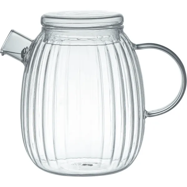 4Home Sklenený džbán s viečkom Stripe Hot&Cool, 1 l