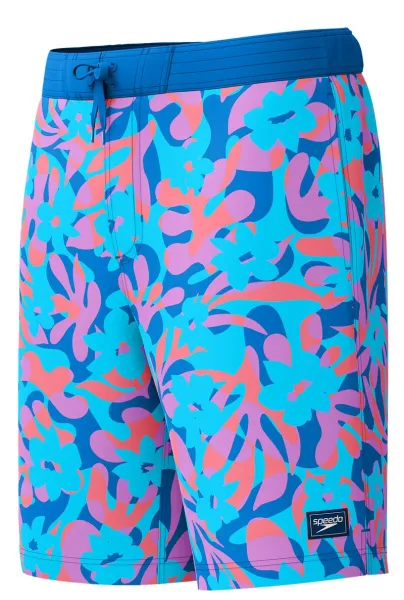Speedo print bondi boardshort 20 blue/purple s - uk32