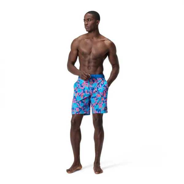Speedo print bondi boardshort 20 blue/purple s - uk32