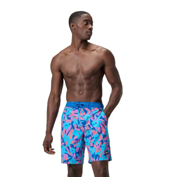 Speedo print bondi boardshort 20 blue/purple s - uk32
