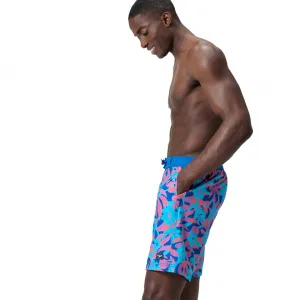 Speedo print bondi boardshort 20 blue/purple s - uk32