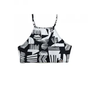 Dámske plavky vrchný diel FUNDANGO Hogg High Neck Top-899-black pattern