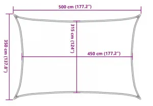 Tieniaca plachta obdĺžniková HDPE 3,5 x 5 m Dekorhome