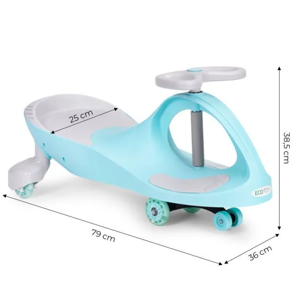 Dětské odrážedlo PLAY ECOTOYS s LED koly modré