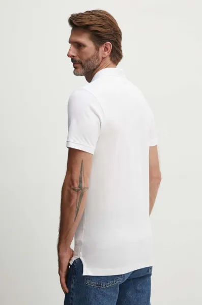 Biele pánske polo tričko Tommy Hilfiger