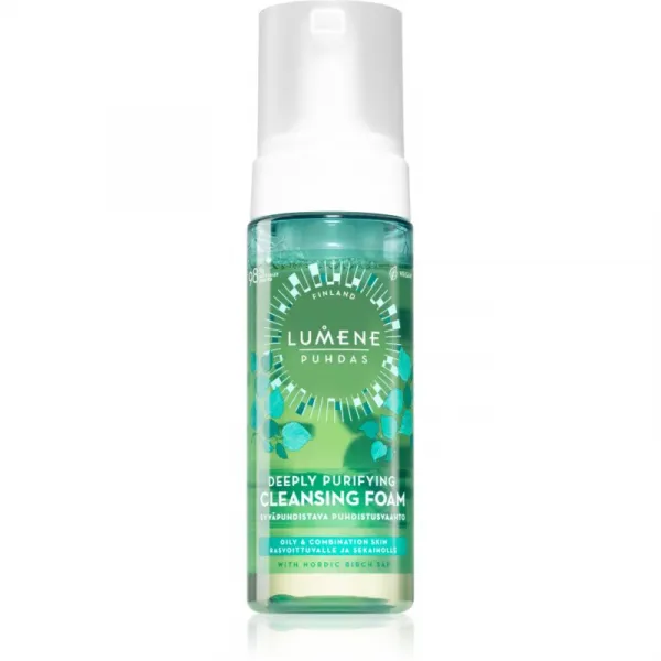 Lumene Deeply Purifying [PUHDAS] čistiaca a odličovacia pena pre mastnú a zmiešanú pleť 150 ml