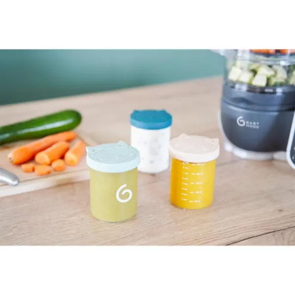 Babymoov ISY Bowls miska s viečkom Glass 6x250 ml