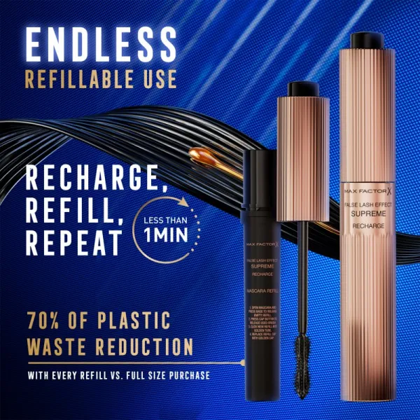 Max Factor False Lash Effect Supreme Recharge riasenka pre efekt umelých rias odtieň Black 8 ml