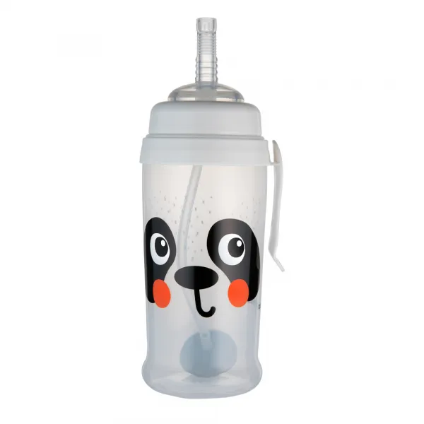 Canpol babies BabiesBoo Sport Cup športová fľaša s rúrkou so závažím Panda 350 ml