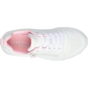 Dievčenská rekreačná obuv SKECHERS Uno Lite Easy Zip white