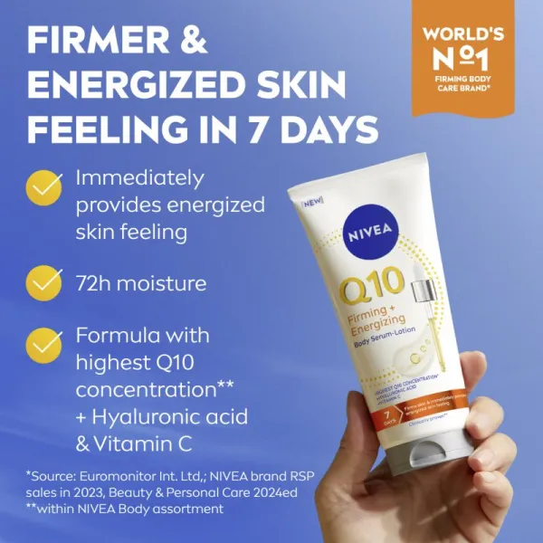 NIVEA Q10 Firming + Energizing spevňujúce telové sérum 200 ml