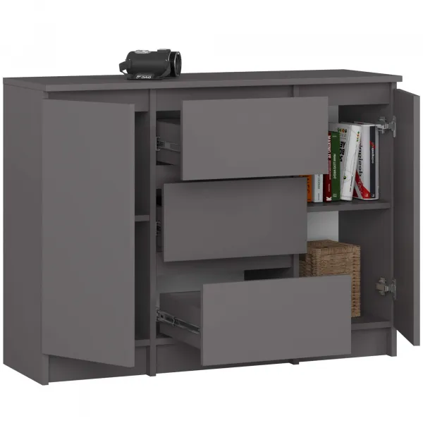 Ak furniture Komoda Girgo 101 cm grafit