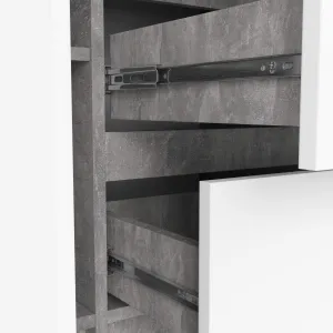 Ak furniture Komoda Girgo 101 cm beton/bílá