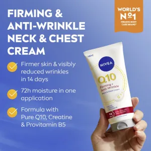 NIVEA Q10 Firming + Anti-Wrinkle spevňujúci krém na krk a dekolt 200 ml