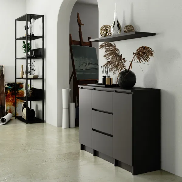 Ak furniture Komoda Girgo 101 cm grafit