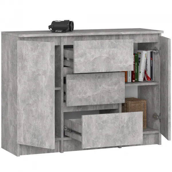 Ak furniture Komoda Girgo 101 cm beton