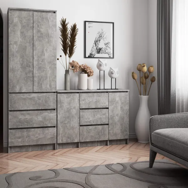 Ak furniture Komoda Girgo 101 cm beton