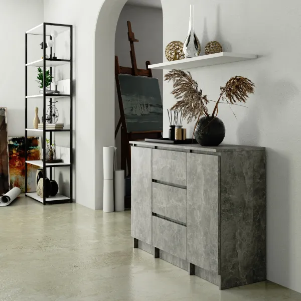 Ak furniture Komoda Girgo 101 cm beton
