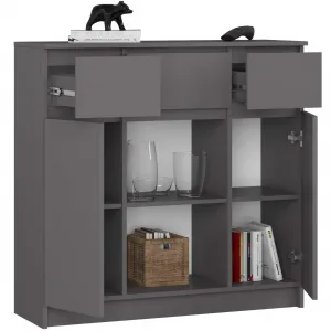 Ak furniture Komoda Baros 101 cm grafitová