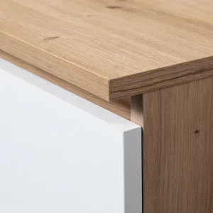 Ak furniture Komoda Baros 101 cm dub artisan/bílá