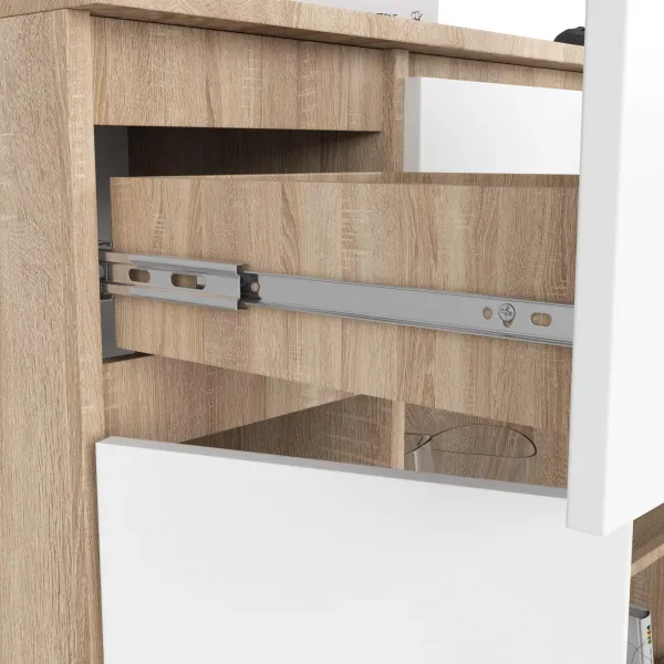Ak furniture Komoda Baros 101 cm dub sonoma/bílá