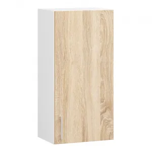 Ak furniture Kuchyňská linka Lima 240 cm prosklená bílá/dub sonoma