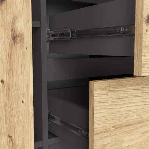 Ak furniture Komoda Girgo 101 cm grafit/dub artisan