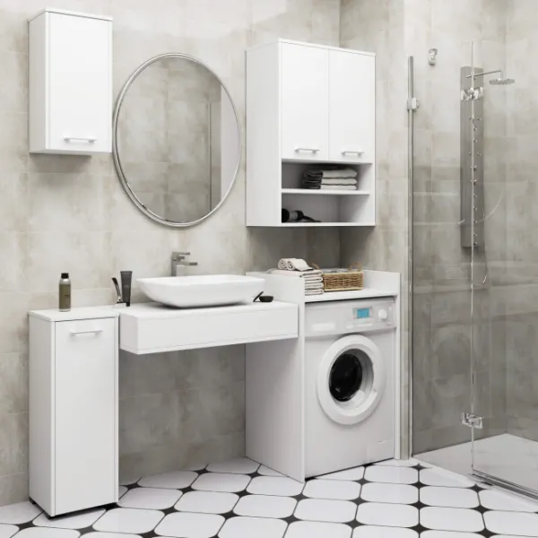 Ak furniture Závěsná koupelnová skříňka Fin W64 2D 64 cm bílá