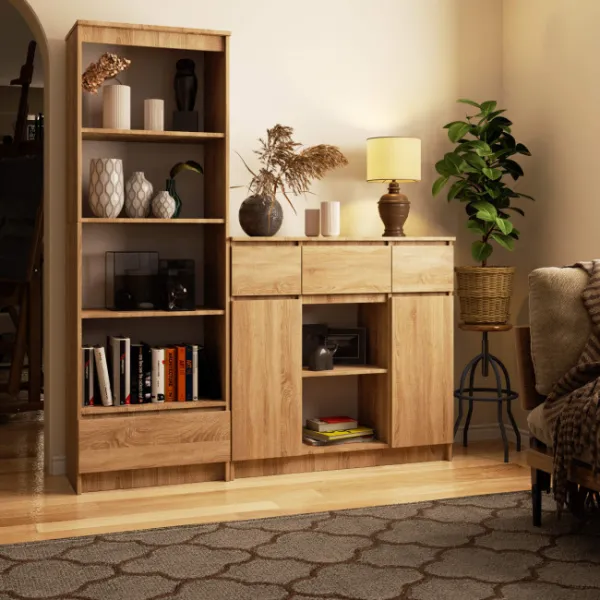 Ak furniture Komoda Baros 101 cm dub sonoma