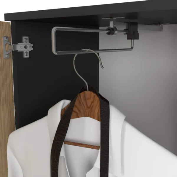 Ak furniture Předsíňová stěna Entro černá/dub artisan