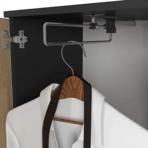 Ak furniture Předsíňová stěna Entro černá/dub artisan