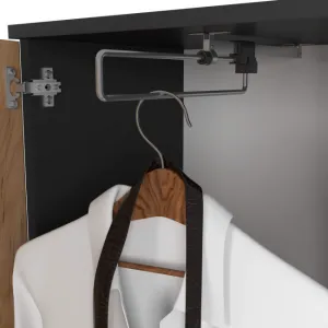 Ak furniture Předsíňová stěna Entro černá/dub craft